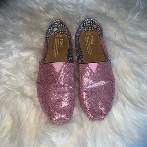 Toms pink glitter